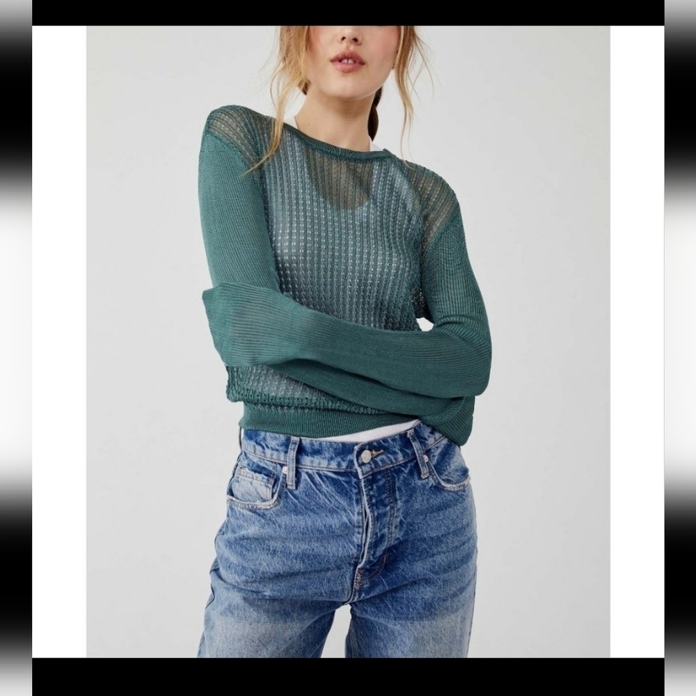 Free People H20 Crew Pullover / Jaded NWT
